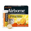 Airborne 1000mg Vitamin C + Zinkzucker Kostenlose Multivitamin Immununterstützung Effervescent Fizzy Drink Tablets, Zesty Orange Flavor mit leistungsstarken Antioxidantien Vitamine A C & E, 30 Tabletten