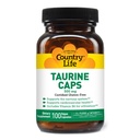 Country Life Taurine Supplement 500mg - Unterstützt Herz-Kreislauf- und Nervensystem- 100 Kapseln
