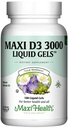 Maxi Health Vitamin D3 3000 IU 75 mcg Vitamin D Nahrungsergänzungsmittel für gesunde Knochen, Zähne, Immununterstützung - VIT D3 Nahrungsergänzungsmittel leicht zu schlucken Non-GMO, Nahrungsergänzungsmittel für Männer und Frauen – Kosher 180 Gels