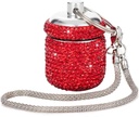 Kleine Pille Box Schlüsselanhänger Süße Mini Pille Fob Phantasie Pillen Taschen Behälter Vitamin Speicher Organizer Schlüsselanhänger Pillen Case Halter für Medizin Supplement(Red)
