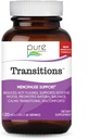 Pure Essence Labs Transitions Vitamine für Frauen, Natürliche Menopause-Relief-Ergänzung zur Förderung der Hormonbilanz, Reduzieren Hot Flashes, Mood Swings & Nacht Sweats, 120 Kapseln