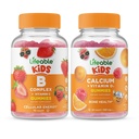 Lebensfähig B Complex Kids + Kalzium mit Vitamin D Kids, Gummis Bundle - Große Verkostung, Vitamin Supplement, Glutenfrei, GMO frei, Kaugummi