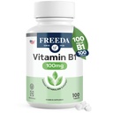 Freeda Vitamin B1 Thiamine 100mg - Unterstützt Energiemetabolismus, Nervous System Health - Kosher, Vegan, Glutenfrei - Thiamin HCl 100 mg Vitamin B 1 - Pure Vit B1 Vitamin Thiamin B1 Supplement (100 Ct)