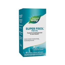 Nature's Way Super Fisol Fish Oil, Enteric Coated, unterstützt Herz-Kreislauf- und Gelenkgesundheit*, Mega Potency Omega-3s, 90 Softgels (Packaging May Vary)