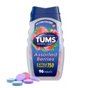 TUMS Extra Stärke sortierte Beeren Antacid Tabletten für Sodbrennen Relief, 96 Anzahl