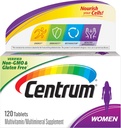 Centrum Multivitamin Tablet für Frauen, Multivitamin/Multimineral Supplement mit Eisen, Vitamin D3, B Vitamine und Antioxidantien Vitamine C und E, Glutenfrei, Non-GMO Zutaten - 120 Zähler