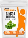 BulkSupplements.com Ginkgo Biloba Extrakt Pulver - aus Ginkgo Biloba Blatt, Antioxidans Quelle, Kräuterergänzung - Glutenfrei, 200mg pro Servierung, 100g (3,5 oz) (Pack von 1)