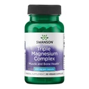 Swanson Triple Magnesium Complex - Mineralische Ergänzung - Natürliche Unterstützung - Mit Citrat, Oxid & Aspartate - (30 Kapseln, 400mg Jeder)