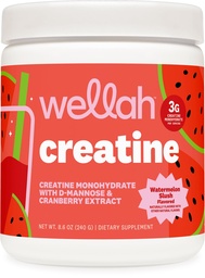 Wellah Creatine für Damen (50 Servierungen, Watermelon Slush) - Kreatin Monohydrat mit Dandelion & Cranberry Extract