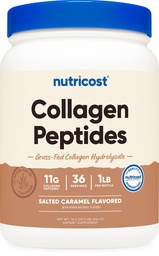 Nutricost Collagen Peptides Powder 1LB (454 G) (Salted Caramel) - Gras Fed Bovine Collagen Hydrolysat