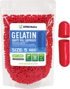 XPRS Nutra Größe 5 Leere Kapseln - 1000 Graf Sehr kleine leere Gelatine Kapseln - Pillen DIY Kapsel Füllung - Fillable Pillen Gel Kapseln für Do-It-Yourself Vitamin Supplements (Red)