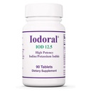 Optimox Iodoral 12.5 mg Supplement - Jodergänzung, Schilddrüse Unterstützung für Frauen und Männer, Lugol Lösung Pillen, Kalium-Iodide Tablets, Daily Mineral Complex - 90 Count