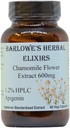 Barlowe Kräuter Elixier Kamille Blumenextrakt | Deutsche Kamille Ergänzung | Matricaria Chamomilla | 1,2% Apigenin | 600mg pro Kapsel | 60 Vegi Kapseln | Stearate Free | Glasflasche