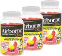 Airborne 500mg Vitamin C + Zink Immununterstützung Ergänzung Gummi für Kinder, sortierte Frucht Geschmack, Glutenfreie Crafted Blend mit leistungsstarken Antioxidantien Vitamine C & E, 42 Gummi (3 Pack)
