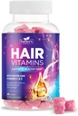 Haar Vitamin Gummis mit 5000 mcg Biotin, Haarwachstum Unterstützung Gummy, Premium Vegetarische Non-GMO Mit Vitaminen E & C für stärker, schönes Haar, Haut und Nägel, Biotin Gummies Supplement - 60 Gummis