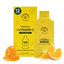 Propolis Liposomal Vitamin C von Imker-Naturen, 1000mg Vitamin C, Propolis & Bio Honig, Supercharged Immununterstützung & Erhöhte Bioverfügbarkeit für Max Absorption, 12 Ct