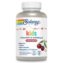 SOLARAY Kid's Vitamins & Minerals, Multivitamin for Kids - Bones, Vision, Heart Health Support w/Vitamin C, Vitamin D and B2, Iron - Gluten Free, 120 Black Cherry Chewables, 60 Servings