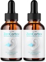 (2 Pack) ZenCortex - Zen Cortex Ear Drops, ZenCortex für Tinnitus Advanced Formula Supplement, Zen Cortex All Natural Hearing Support Formula Supplement für Ear Relief Vegan Zutaten (60 Portionen)