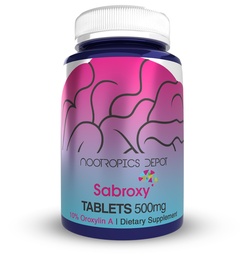 Nootropics Depot Sabroxy® Tablets | 500mg | 30 Count | Minimum 10% Oroxylin-A | Oroxylum indicum | Kann helfen Fokus und Motivation zu fördern | Kann helfen, kognitive Funktion zu fördern