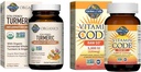 Garten des Lebens Kurkuma Entzündungsreaktion & Vitamin D3 Rohe ganze Nahrungsergänzungsmittel, 60 Tabletten & 60 Kapseln