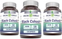 Incredibile Formulas Nero Cohosh 540mg 120 Capsule Supplemento | Non OGM | Gluten Free | Made in USA (3 Pack)
