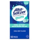 Alka-Seltzer Cool Action Heartburn Relief Gum, Extra Strength Antacid Gum, Säure Verdauung und Upset Stomach Relief, Kein Chalky Geschmack, Cool Mint Flavor, 60 Count