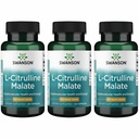 Swanson L-Citrulline Malate - Aminosäure-Ergänzung Förderung der Energieproduktion & Gesunde Blutzirkulation - Natürliche Formel Unterstützung Gesamt Wellness - (60 Kapseln, 750mg Jeder) (3 Packung)