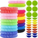 Moskito Repellent Armbänder 20 Pack, Individuell Wrapped Moskito Repellent Bands mit 60 Stück Moskito Repellent Aufkleber Patches, DEET Frei Insekten Bug Repellent Armbänder für Erwachsene Kinder