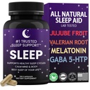Natürliche Schlafhilfe für Erwachsene ΨBest Sleep of Your Life ΨValerian Root ΨGABA Ψ5-HTP ΨMelatonin Ψ120 Non-Habit Forming Capsules ♥Lab Tested