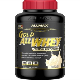 ALLMAX Nutrition Gold ALLWHEY, Französisch Vanille - 5 lb - 24 Gramm Protein Per Scoop - Glutenfrei, Low Carb & Low Sugar - ca. 71 Servietten