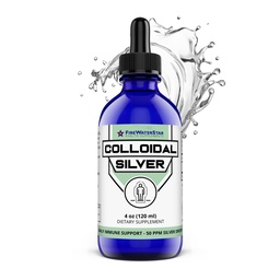 FWS kolloidales Silber, flüssige Silber Tropfen, 99,99% reines Silber, 4 Unzen Glasflasche, 60 Portionen (2 Monate Versorgung), 50 ppm, Konzentriert für einfache und bequeme Servierungen