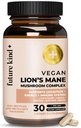 Future Kind Vegan Lion's Mane Mushroom Complex - Brain Supplement mit Chaga, Maitake, Shiitake, & Reishi, unterstützt Gedächtnis und Fokus (30ct)