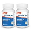 Rugby Vitamin B-6 Tabletten - 25 mg Vitamin B6 - Nahrungsergänzungsmittel - 100 Zähler (2 Packung)