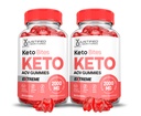 (2 Pack) Keto Bits Keto ACV Gummies Extreme 2000MG Keto Bites Keto Gummies Apfel Apfel Apfelegar Formuliert mit Granatapfel-Blütensaft Pulver B12 Vegan Non GMO 120 Gummys