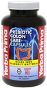 Yerba Prima Prebiotics Colon Care Fiber Caps, 180 Capsules - Fünf Formen von Fiber Plus FOS Pre-Biotics - Nahrungsergänzungsmittel - Gesunde lösliche & unlösliche Fasern für Regelmäßigkeit