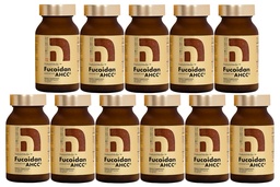 Fucoidan powered with AHCC® Brown Seaweed Immunitätsergänzung mit hoher Reinheit Organic Mekabu Mozuku Agaricus 10 Flaschen + Free 1 Flasche - 1760 Gemüse Kapseln Made in Japan