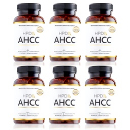 HPD Rx Premium AHCC & Shiitake Mushroom 1100 mg pro Servierergänzung, Natürliche Immunität Booster, Enthält natürliche Killer-Zellaktivität | AHCC ist in 30+ Studien nachgewiesen | 180-Day Supply, 6-Pack