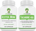 VitaMonk Sleep Blend und L-Theanine: Melatonin Kostenlose Schlafhilfe & Entspannung Bundle