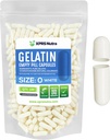 XPRS Nutra Größe 0 Leere Kapseln - 100 Graf Leere Gelatine Kapseln - DIY Kapsel Füllung - Pure Bovine Pill Gel Kapseln für Do-It-Yourself Ergänzungen (Weiß)