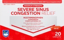Rite Aid Severe Sinus Medizin und Nasal Decongestant, Maximale Stärke - 20 Caplets | Sinus Relief | Schmerzlinderung | Multi-Symptom Kälte und Flu Medizin | Schwere Kälte & Sinus Medizin für Erwachsene