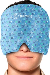 TheraICE Migraine Relief Cap Junior, beruhigende Kopfschmerz Boo Boo Ice Pack Maske Produkte, Cooling Gel Hat JR, Face Cold Compress Head Wrap für Bumps, Bruises und Kühltemperaturen