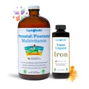 LIQUIDHEALTH Prenatal Baby Booster Schwangerschaft Vitamin Bundle - Vegan Frauen Prenatal/Postnatal Multivitamin mit SunActive & Ferrochel Iron, Folate, Ganze Lebensmittel - Made in USA, 100% Vegan (Bundle)