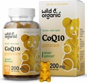 Wild & Organic CoQ10 Gummis - Vegan CoQ10 200mg Antioxidante Ergänzung mit Ubiquinone - Natürliche Energie und Fokus Gummi mit Coenzym Q10-60 Non-GMO Pectin Chewables