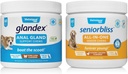 Vetnique Labs Seniorbliss All-in-One Multivitamin Chews für Senior Dogs (60ct) & Glandex Anal Gland Support Soft Chew Treats mit Kürbis für Hunde (60ct Pork) Bundle