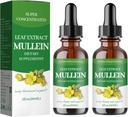 Mullein Tropfen für Lunge,Mullein Blatt Extrakt - Unterstützung Lung Cleanse - Organic Natural Supplement for Adult, Tinkture Drops | Non-GMO, Vegetarisch Gesund Lebensstil-(2Pack)