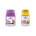 Zarbees Kinder Tägliche Immununterstützung & Kinder Multivitamin + Probiotische Multipack, Immununterstützung Gummis mit Elderberry, Vitamin C & Zink, 42 ct, & Kinder Vitamine + Probiotische Gummis, 70 ct, 2 Artikel
