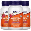 Jetzt Vitamin D-3 5000 IU, 240 Softgels, Packung von 3