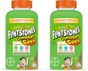Flintstones Sour Gummies Kinder Vitamine, Gummy Multivitamin für Kinder mit Vitaminen A, B6, B12, C, D & mehr, 180ct (Pack von 2)