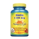 Nature's Life Biotin 2500mcg | Gesundes Haar, Haut, Nagel & Stoffwechsel Unterstützung | Non-GMO | 200 Gemüsekapseln