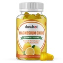 Magnesiumoxidgummis 400mg, Magnesiumoxid Kaubare Ergänzung für Erwachsene & Kinder, Nerve, Muskel, Knochen & Herz Unterstützung, Non GMO, Pektin, Vegan, 60